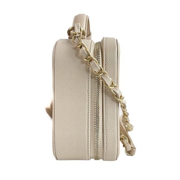Chanel Excellent CC Filigree Vanity Case Medium Pink Beige Crossbody Handbag - Picture 11 of 13